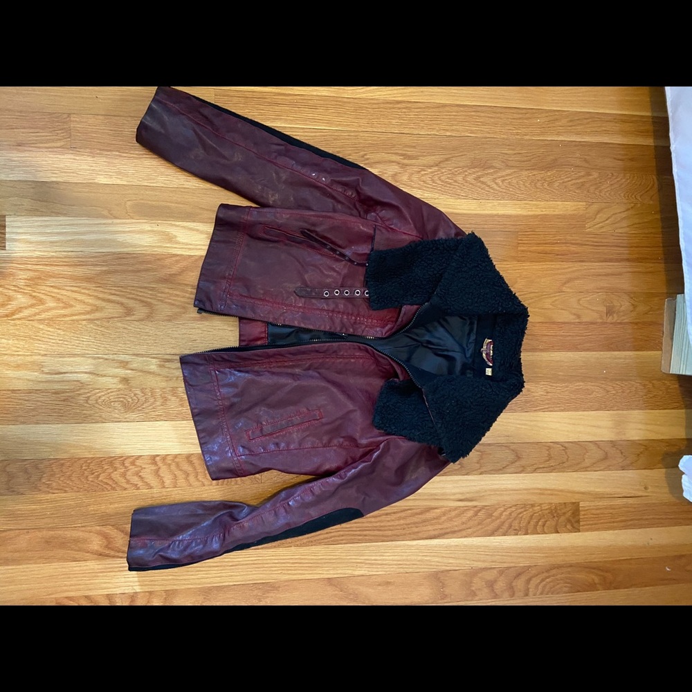 Faux leather jacket